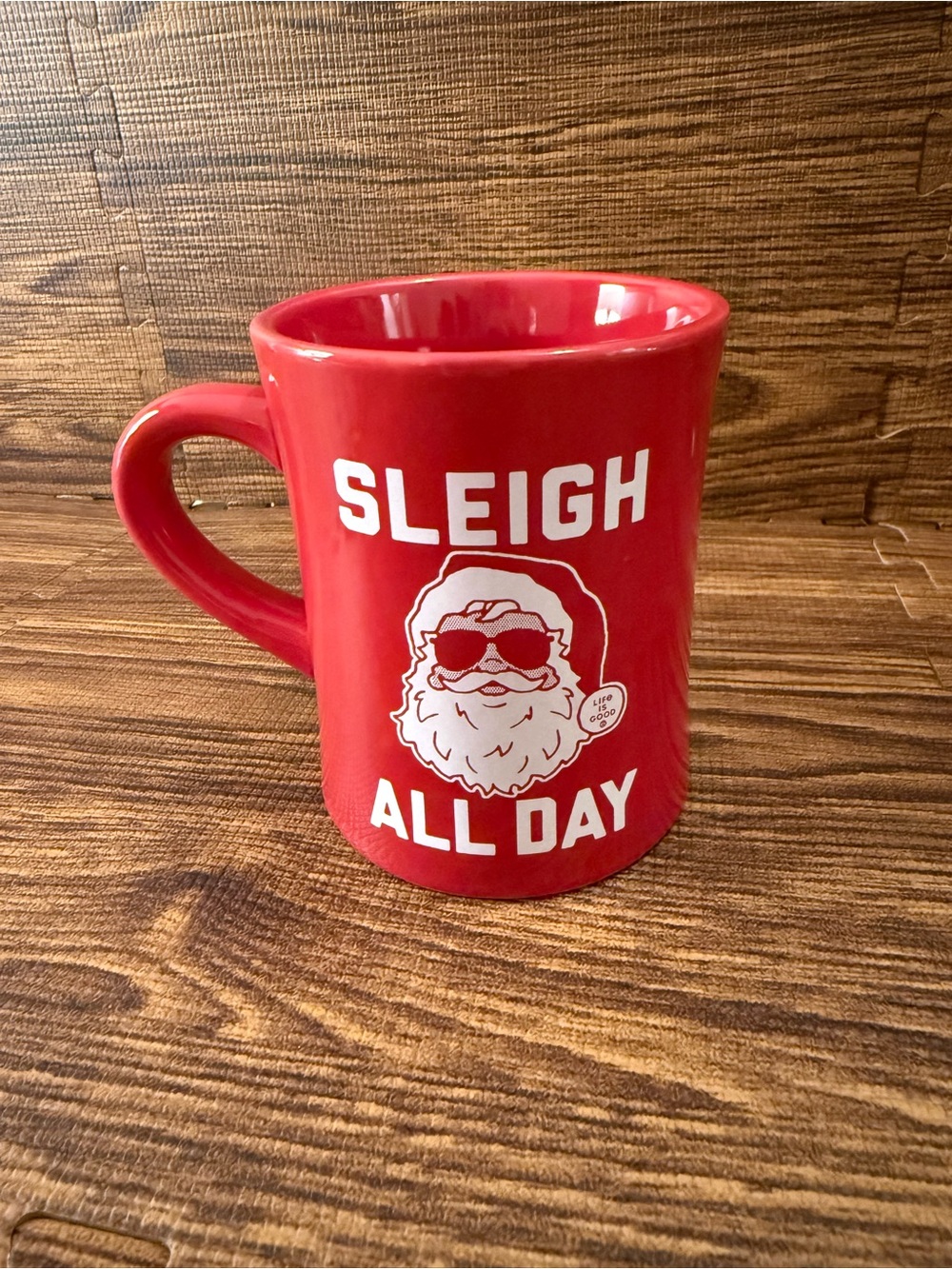 Red 'Sleigh All Day' Santa Mug